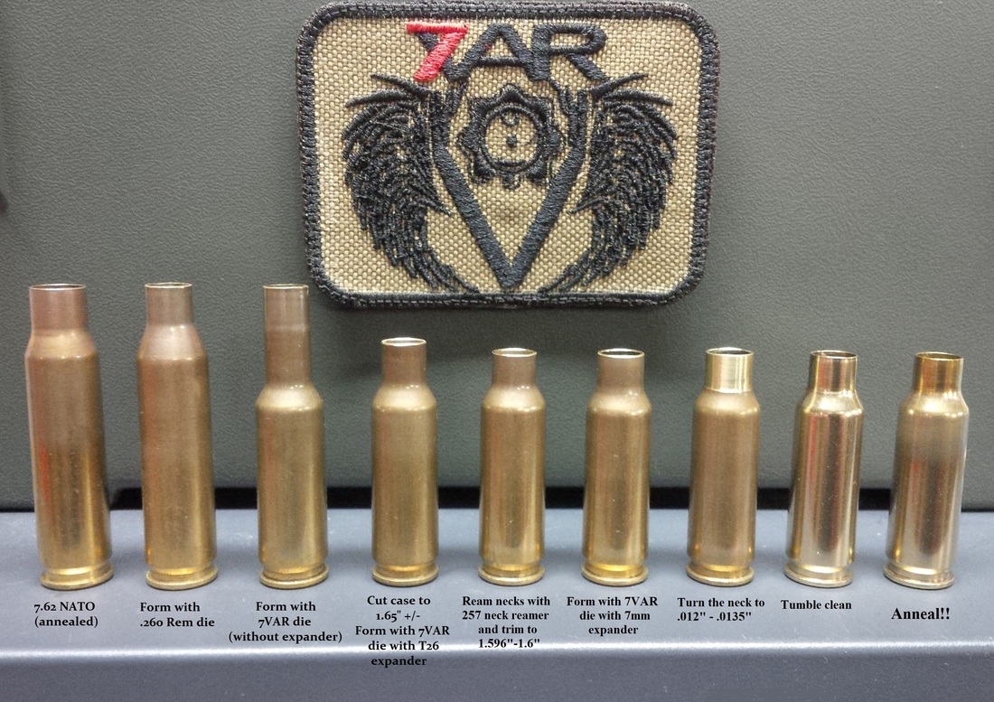 brass 7mm nato case valkyrie forming reloading ar making die form